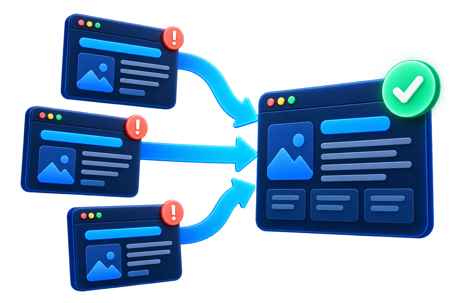 Объединение нескольких SEO-страниц под один поисковый запрос