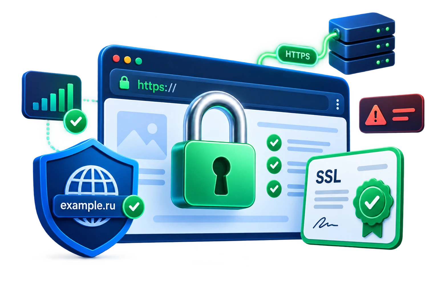 Проверка HTTPS и SSL-сертификата сайта через безопасное соединение