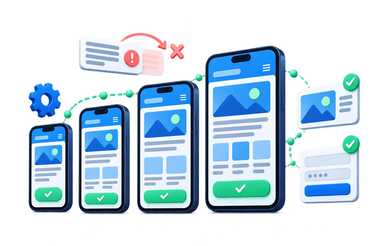 Проверка мобильной адаптивности сайта на экранах разных размеров