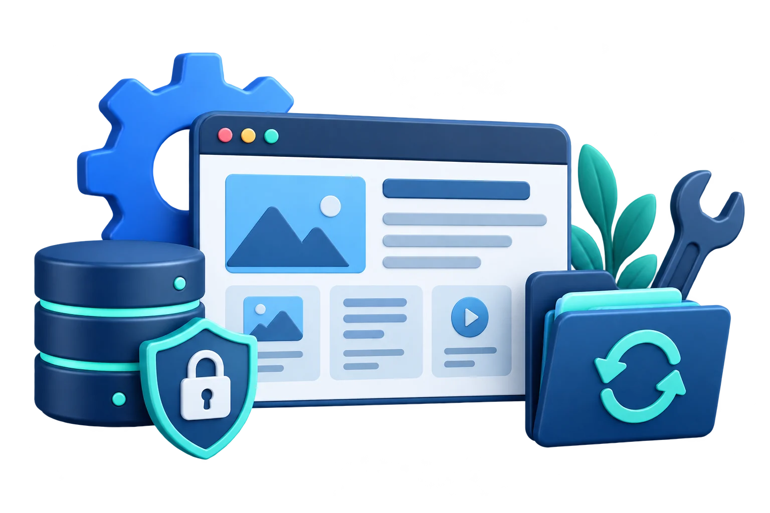Настройка сайта: CMS, база данных, HTTPS и резервное копирование