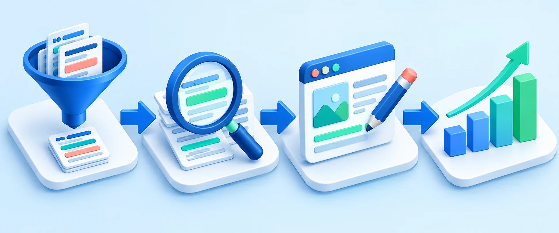 Схема поиска SEO-страниц с быстрым потенциалом роста
