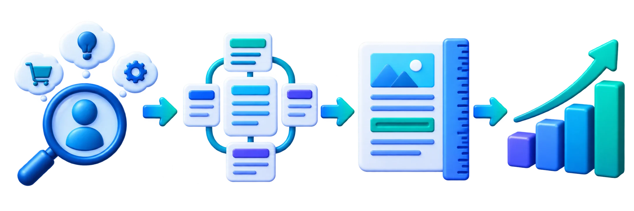 Схема выбора объёма SEO-статьи от интента до результата